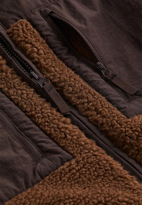 H&M - Regular fit teddy overshirt - brown