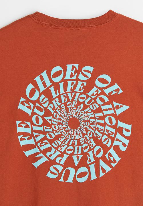 H&M - Relaxed fit cotton T-shirt - orange/echoes