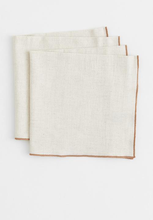 H&M - 2-pack linen-blend napkins - beige/multi