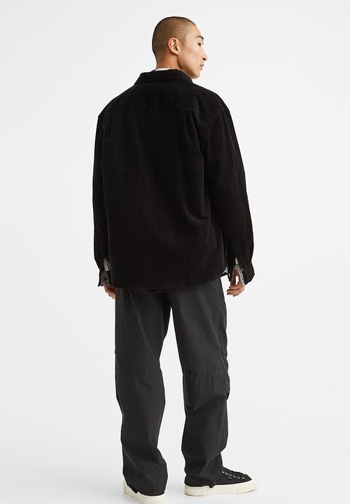 H&M - Relaxed fit corduroy shirt - black