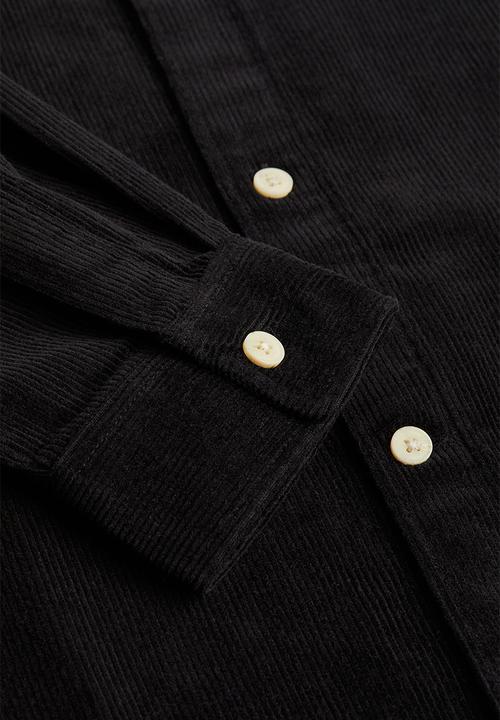 H&M - Relaxed fit corduroy shirt - black