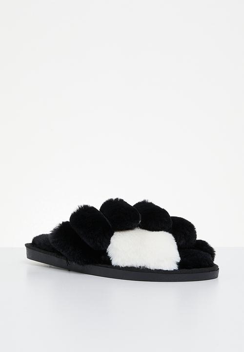 Superbalist - Cross strap slipper - black