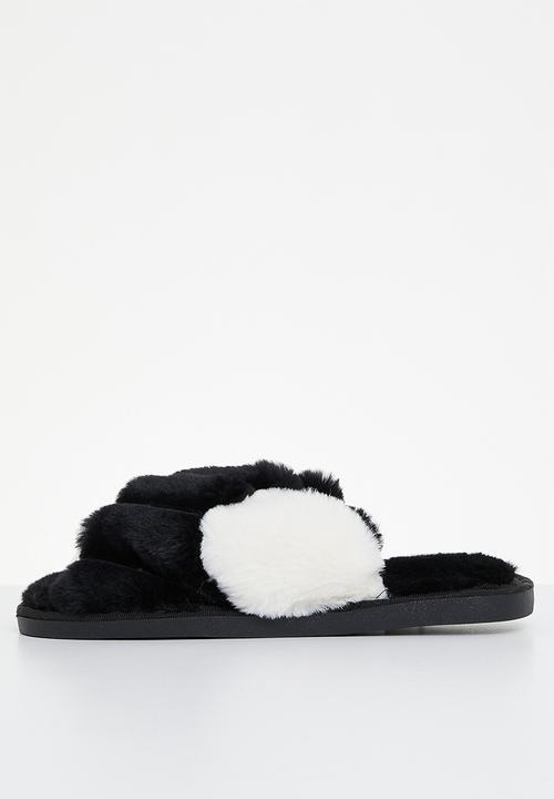 Superbalist - Cross strap slipper - black