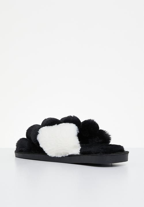 Superbalist - Cross strap slipper - black