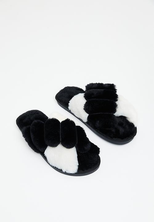 Superbalist - Cross strap slipper - black