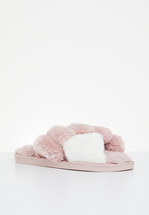Superbalist - Cross strap slipper - pink