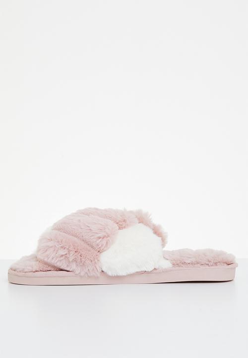 Superbalist - Cross strap slipper - pink