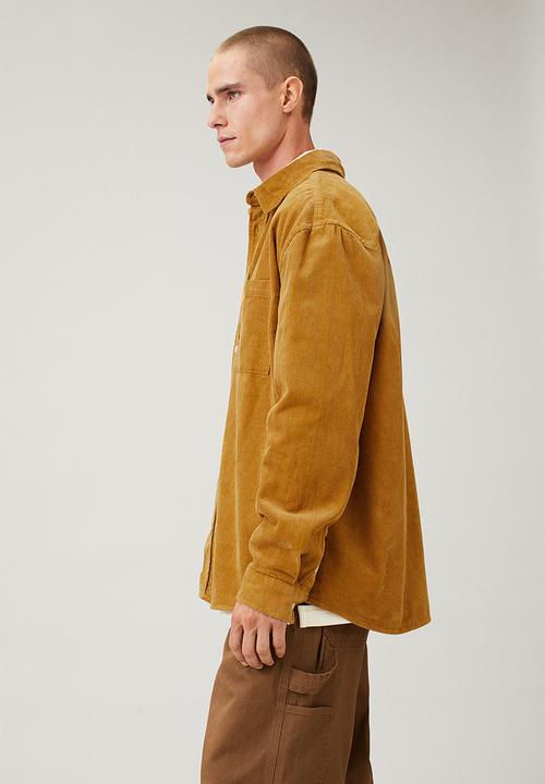 H&M - Relaxed fit corduroy shirt - mustard yellow