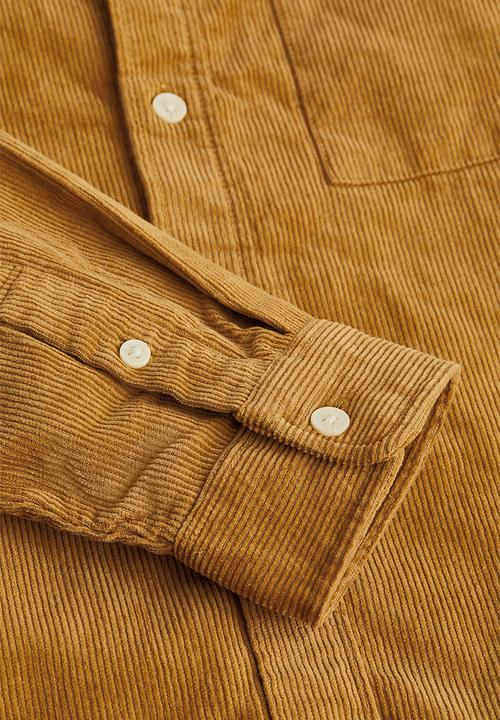 H&M - Relaxed fit corduroy shirt - mustard yellow
