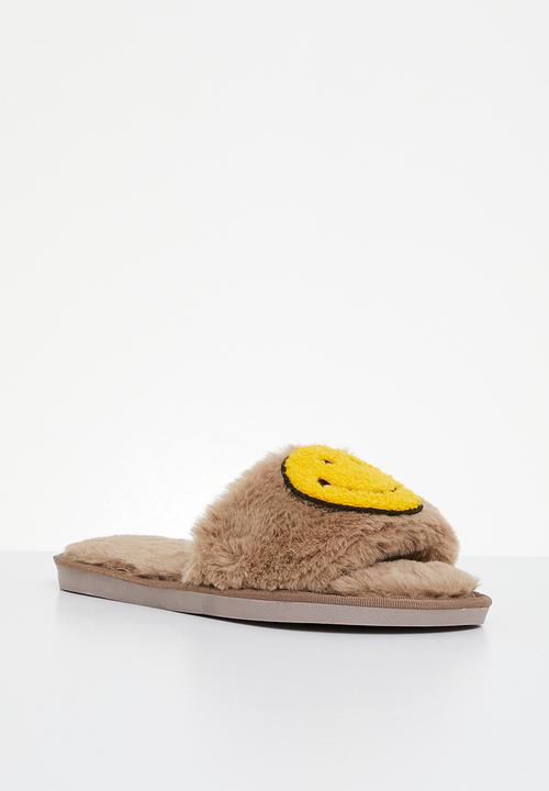 Superbalist - Smiley open toe slipper - brown