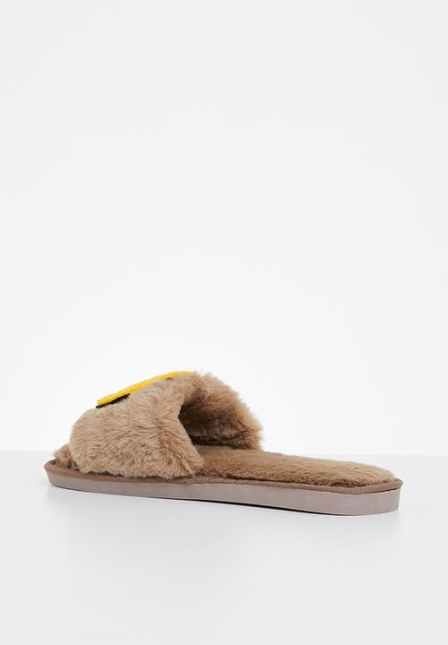 Superbalist - Smiley open toe slipper - brown