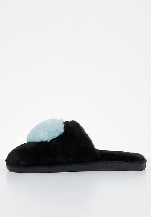 Superbalist - Heart closed toe slipper - black/blue