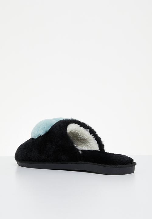 Superbalist - Heart closed toe slipper - black/blue