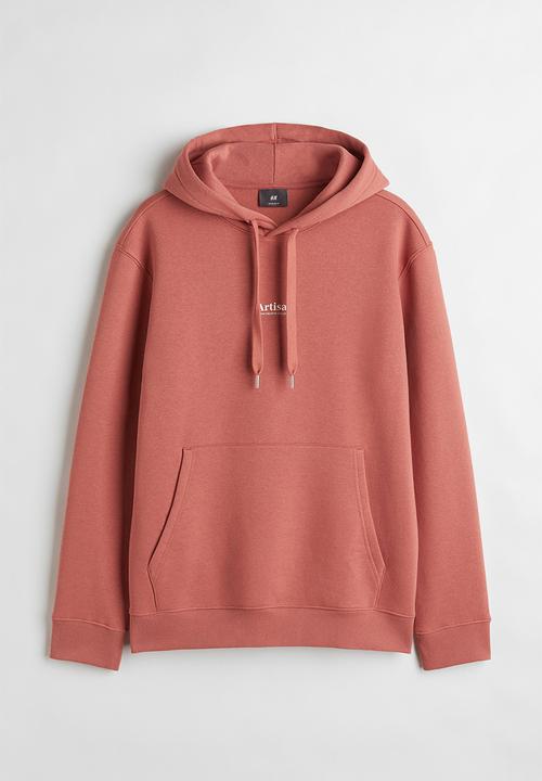 H&M - Regular fit printed hoodie - old rose
