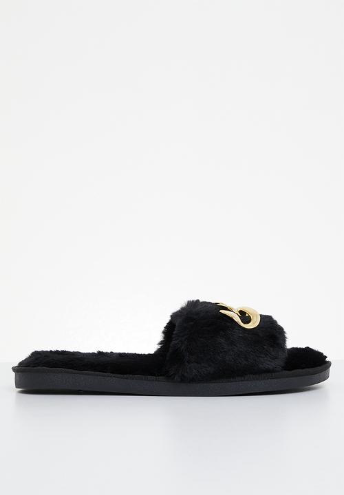 Superbalist - Chain link slipper - black