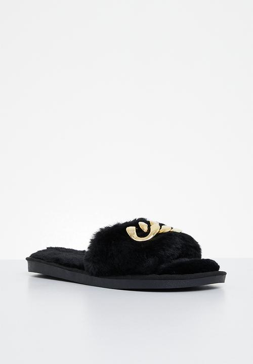 Superbalist - Chain link slipper - black