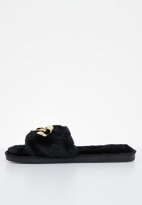 Superbalist - Chain link slipper - black