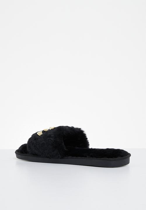 Superbalist - Chain link slipper - black