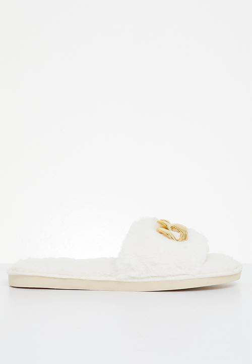 Superbalist - Chain link slipper - white