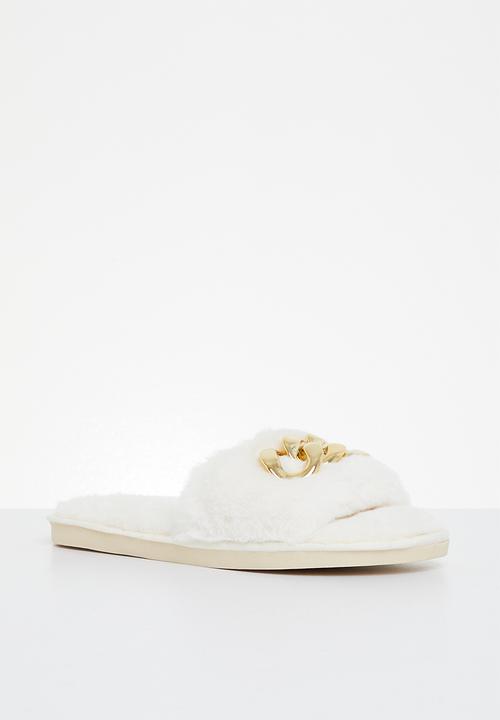 Superbalist - Chain link slipper - white