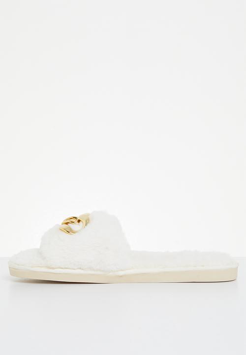 Superbalist - Chain link slipper - white