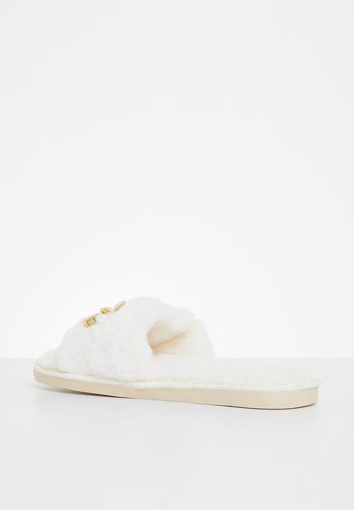 Superbalist - Chain link slipper - white