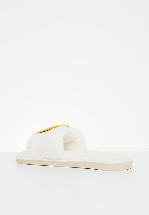 Superbalist - Smiley open toe slipper - cream
