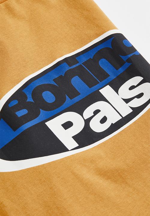 H&M - Regular fit printed T-shirt - yellow/boring pals