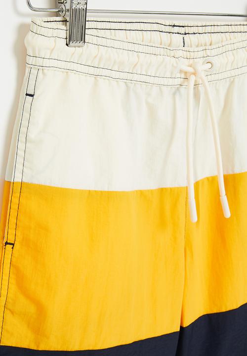 POLO - Boys cut & sew short - yellow