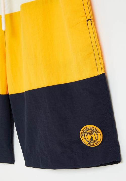 POLO - Boys cut & sew short - yellow