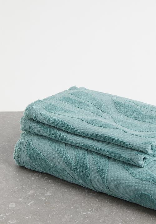 H&M - Jacquard-weave bath towel - turquoise