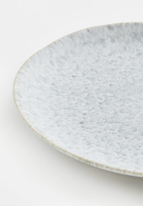 H&M - Stoneware plate - light grey