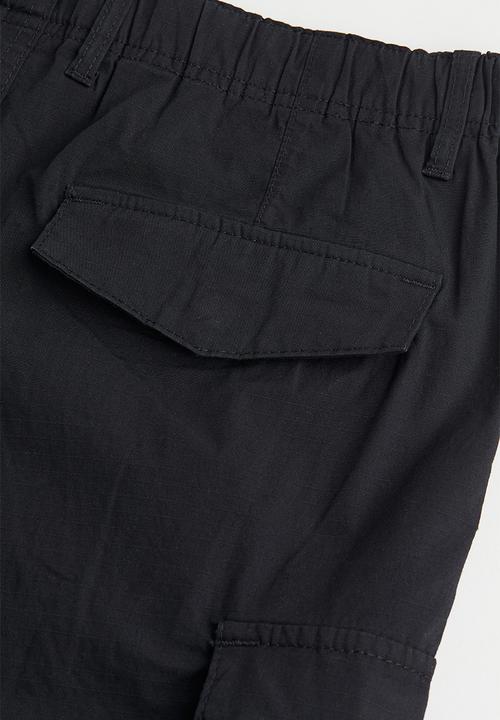 H&M - Regular fit ripstop cargo trouser - black