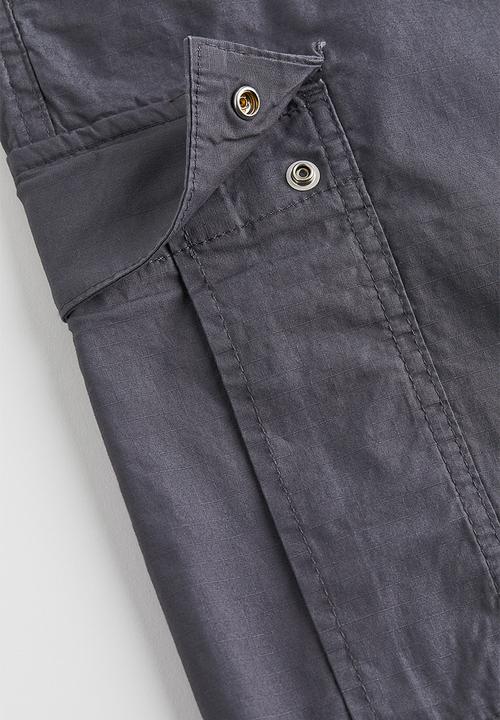 H&M - Regular fit ripstop cargo trousers - dark grey