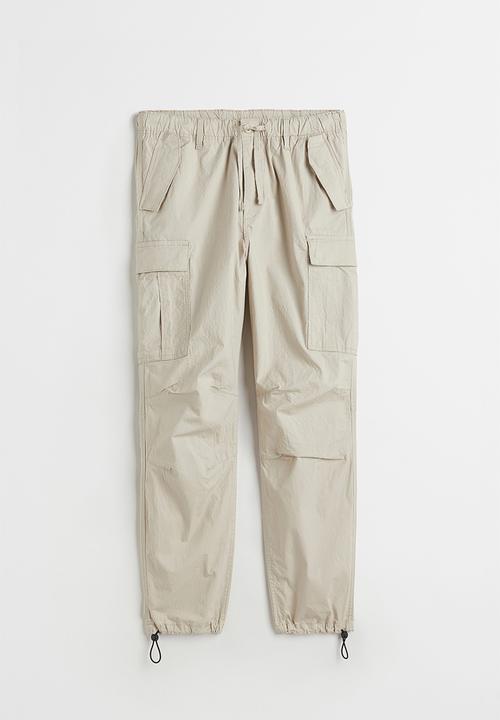 H&M - Regular fit ripstop cargo trousers - light beige