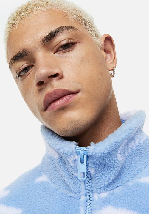 H&M - Oversized fit teddy jacket - light blue/the simpsons