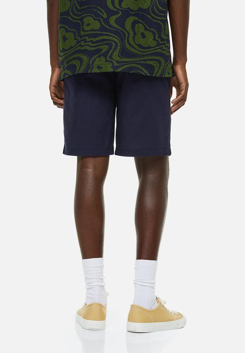 H&M - Loose fit linen-blend shorts - dark blue