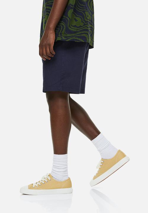 H&M - Loose fit linen-blend shorts - dark blue