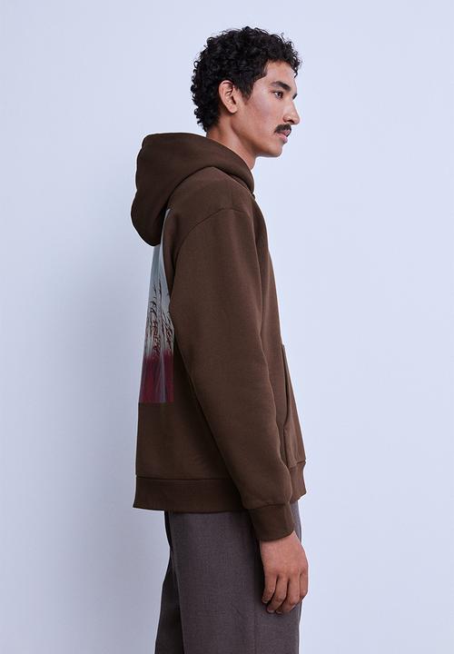 H&M - Relaxed fit hoodie - brown/natureverse