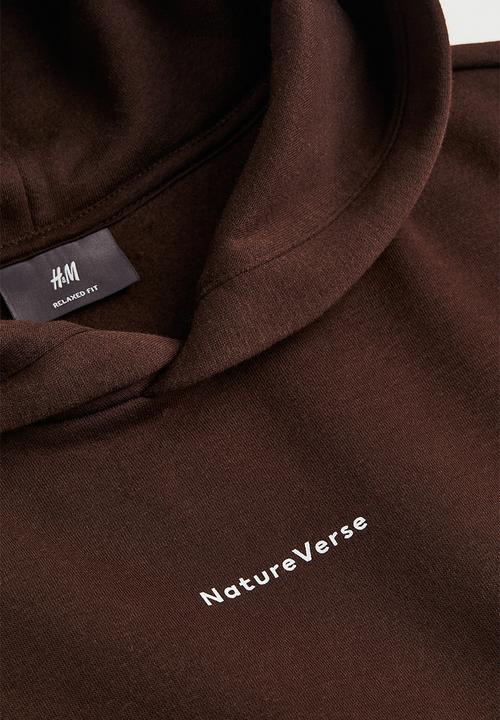 H&M - Relaxed fit hoodie - brown/natureverse