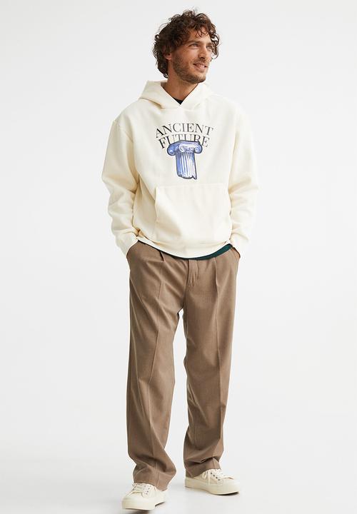 H&M - Relaxed fit hoodie - cream/ancient future