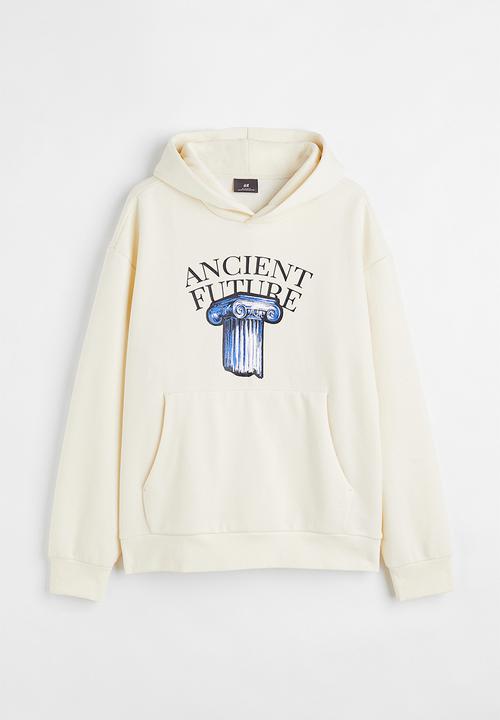 H&M - Relaxed fit hoodie - cream/ancient future