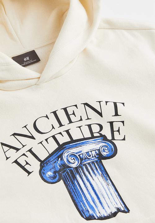 H&M - Relaxed fit hoodie - cream/ancient future