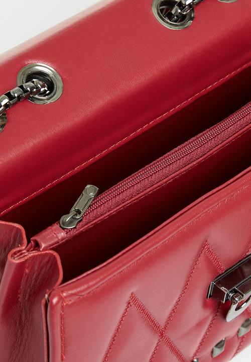 Superbalist - Alina studded crossbody bag - red