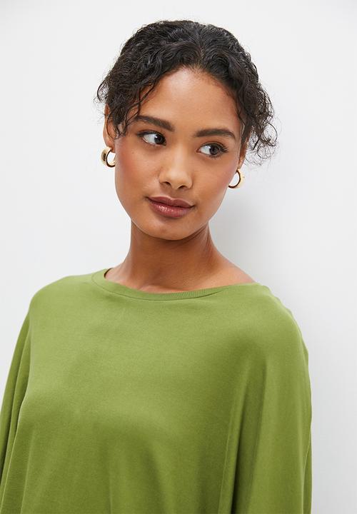 edit - Oversized dolman tee - khaki       