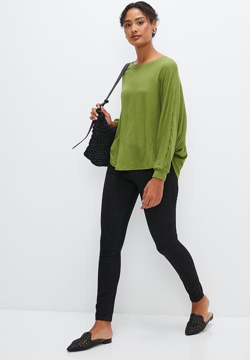 edit - Oversized dolman tee - khaki       