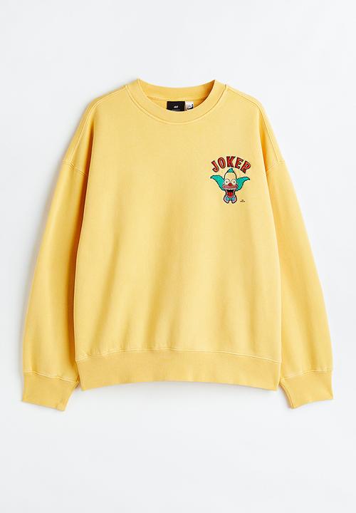 H&M - Oversized fit cotton sweatshirt - yellow/the simpsons