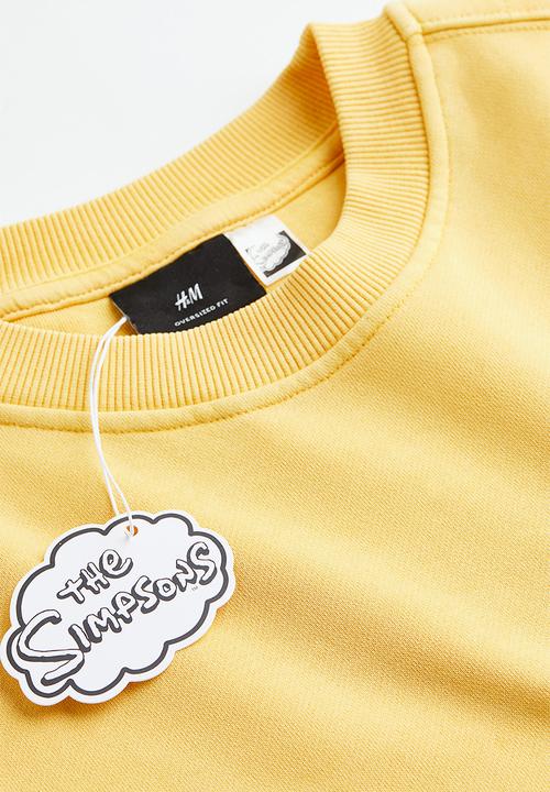 H&M - Oversized fit cotton sweatshirt - yellow/the simpsons