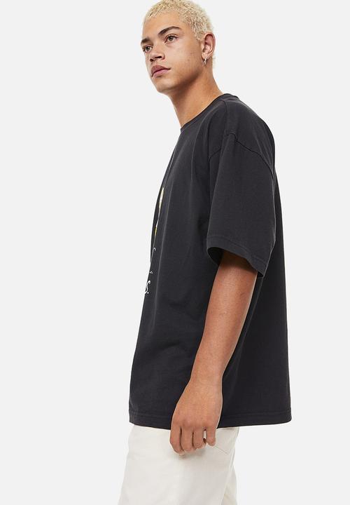 H&M - Oversized fit cotton T-shirt - black/the simpsons