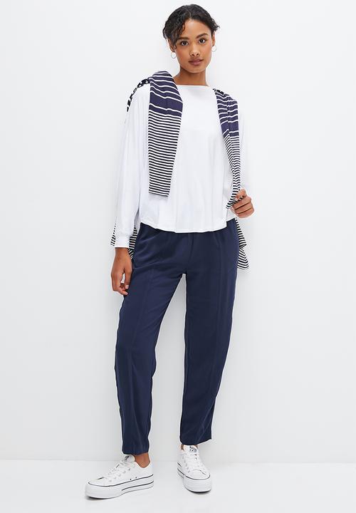 edit - Oversized dolman tee - white